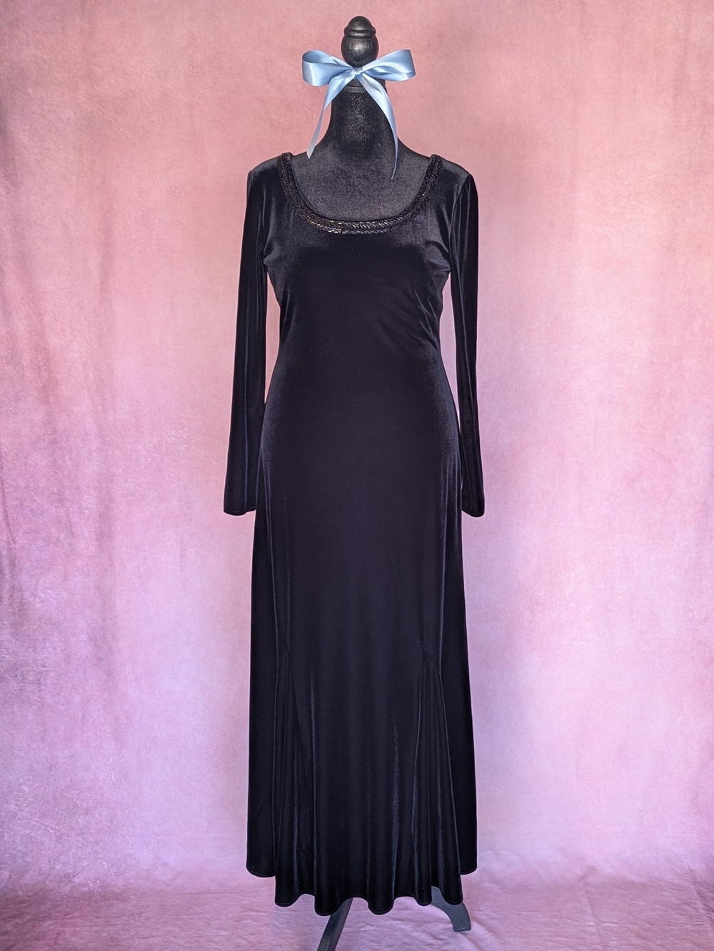 Crimson by Lawrence Kurtz Black Velvet Gown